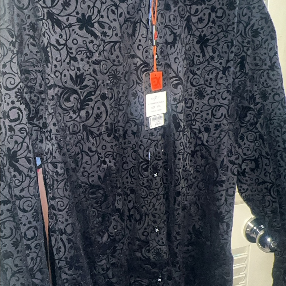 Men's Black Floral Dress Shirt